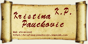 Kristina Paučković vizit kartica